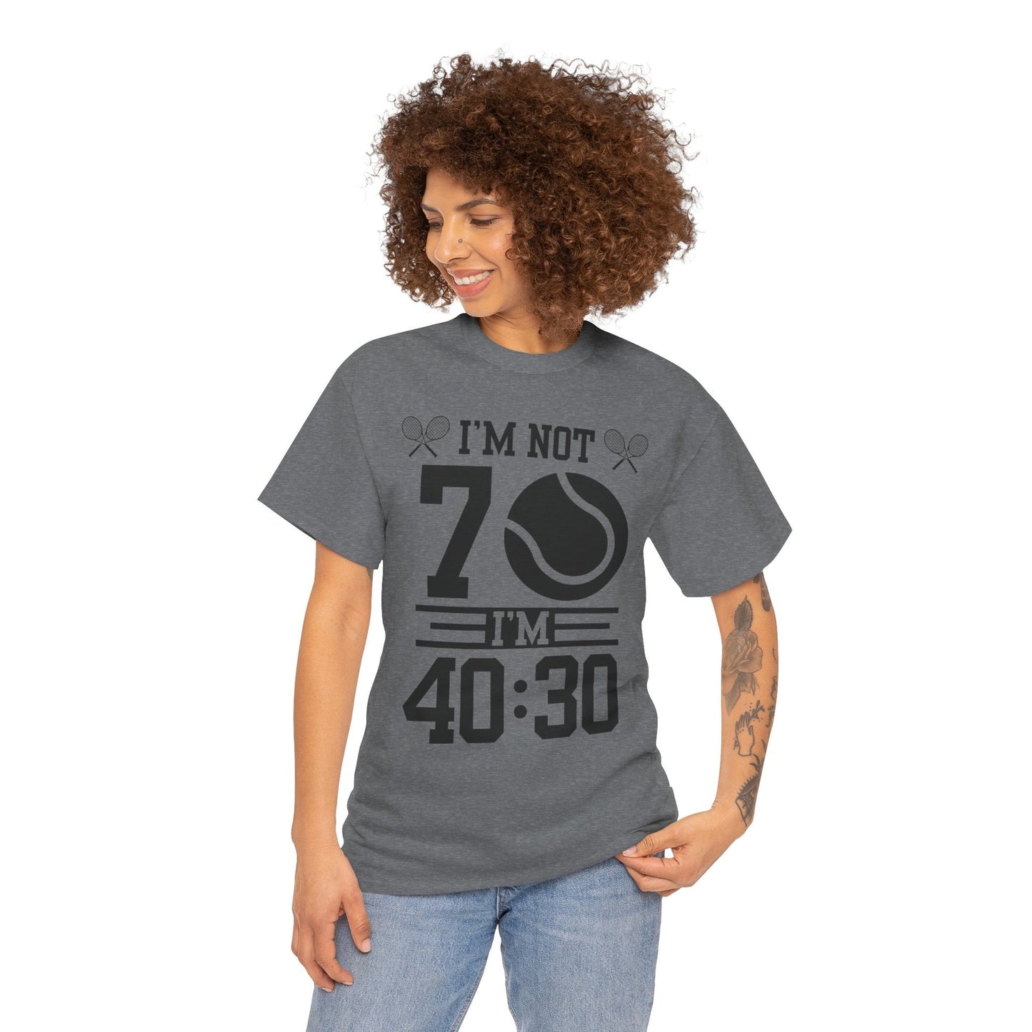 70 YEAR OLD TENNIS PLAYER - Tennis Basic Tee