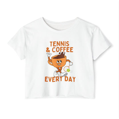 TENNIS & COFFEE EVERY DAY - Crop Top