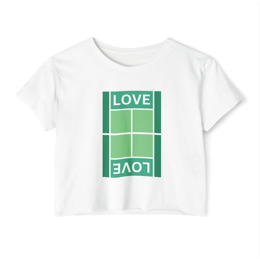 LOVE 3 - Tennis Crop Top