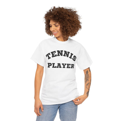 TENNIS PLAYER 3 (White-Black) - Tennis Basic Tee