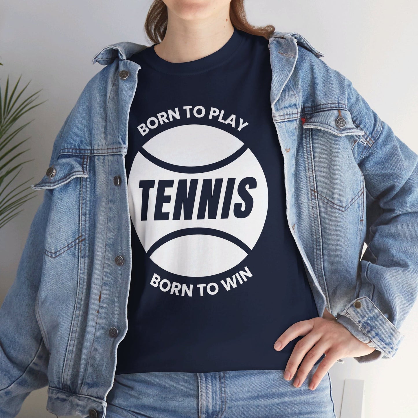 BORN TO WIN - Tennis Basic Tee