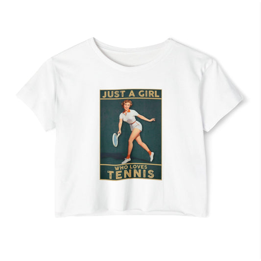 JUST A GIRL - Tennis Crop Top