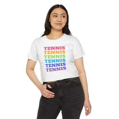 DOWN THE LINE - Tennis Crop Top