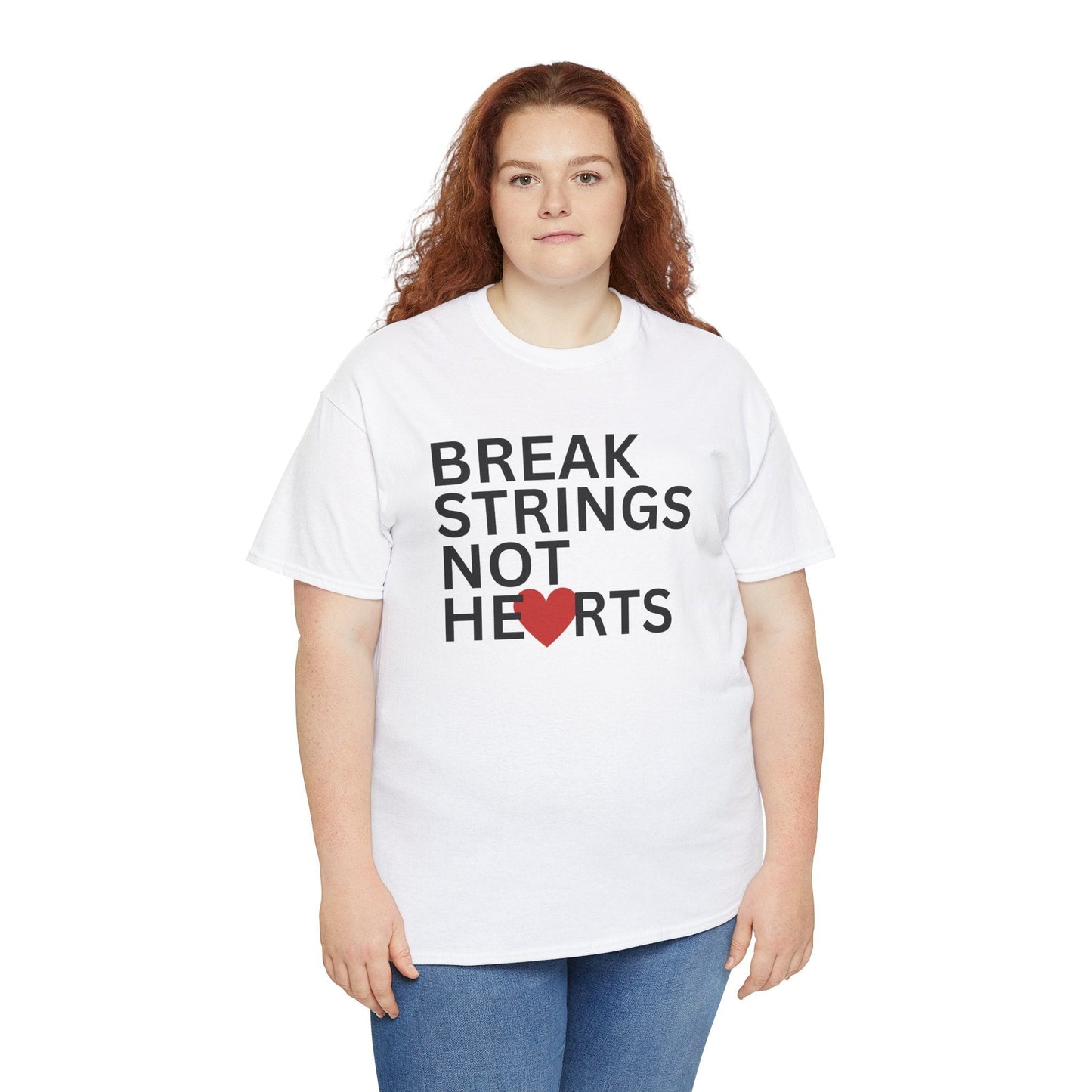 BREAK STRINGS NOT HEARTS - Tennis Basic Tee