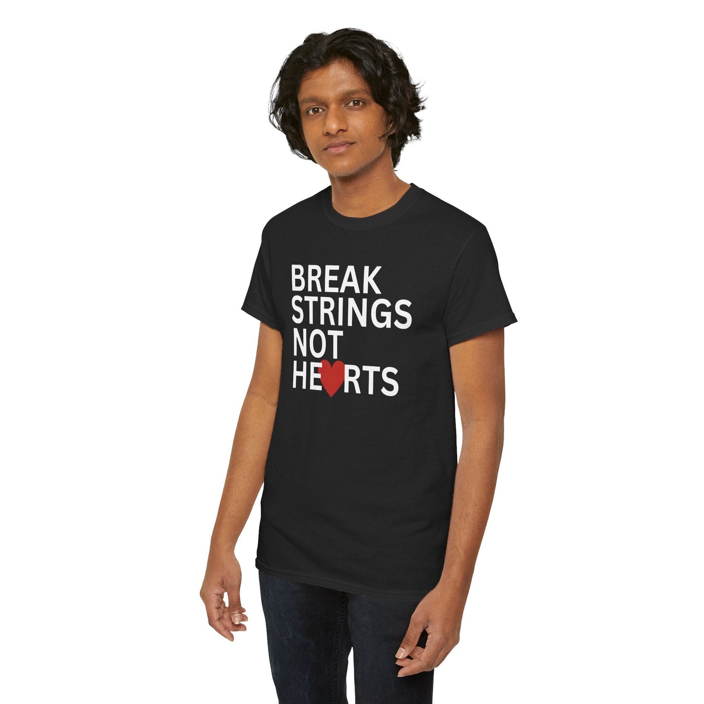 BREAK STRINGS NOT HEARTS - Tennis Basic Tee