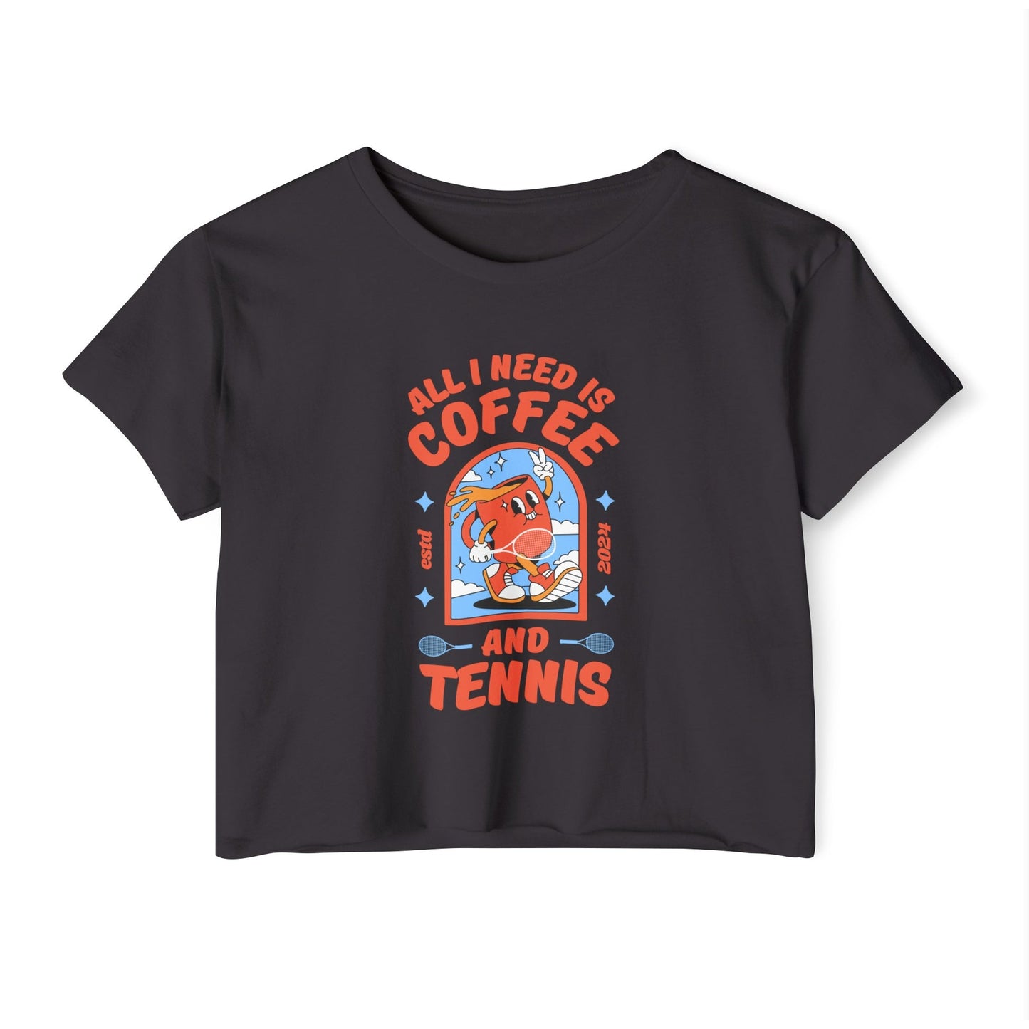 COFFEE & TENNIS 1 - Tennis Crop Top