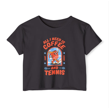 COFFEE & TENNIS 1 - Tennis Crop Top