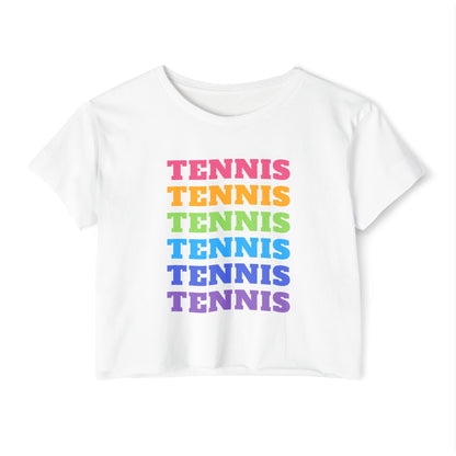 DOWN THE LINE - Tennis Crop Top