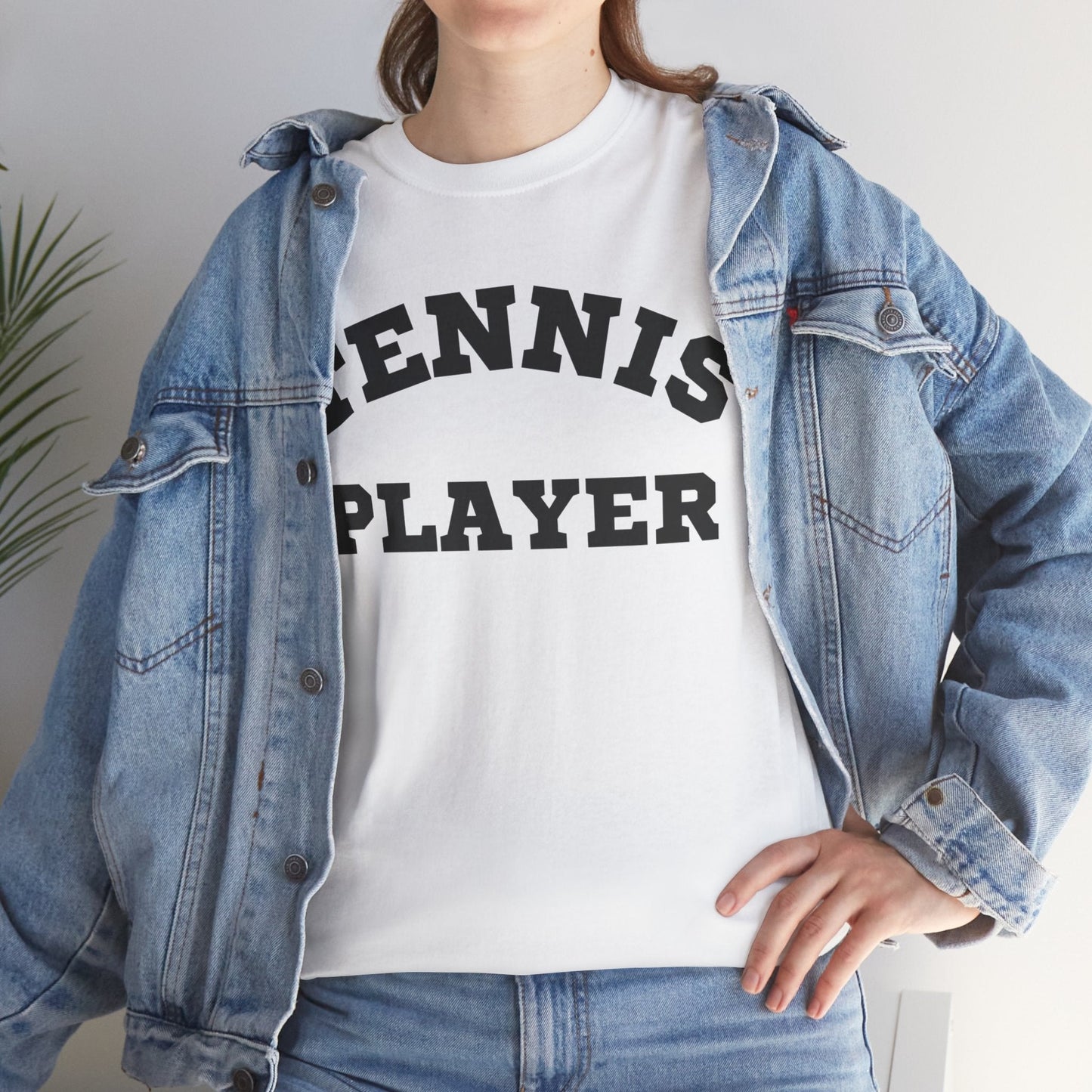 TENNIS PLAYER 3 (White-Black) - Tennis Basic Tee