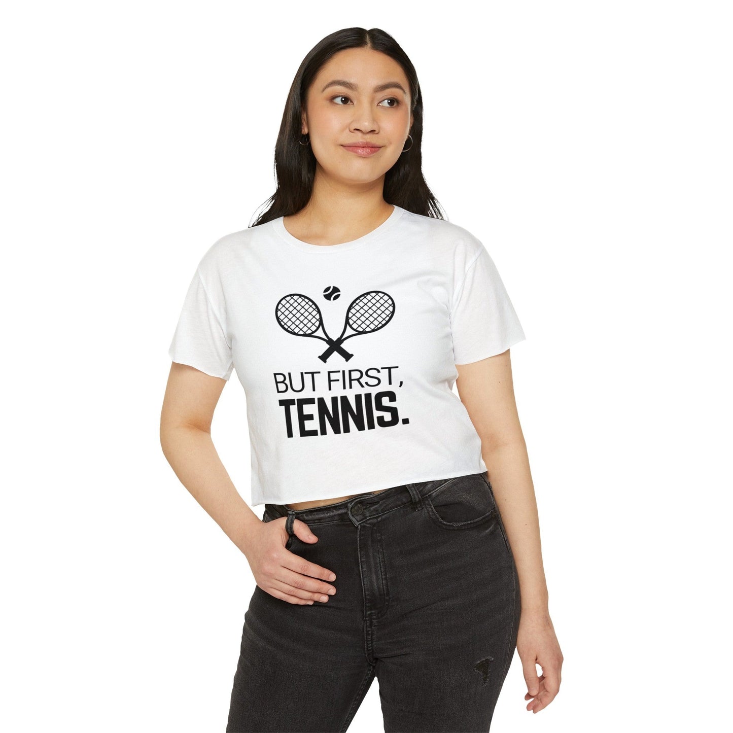 BUT FIRST, TENNIS - Crop Top