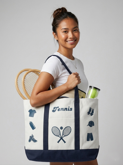 TENNIS XL TOTE BAG 1 (Dark Blue)