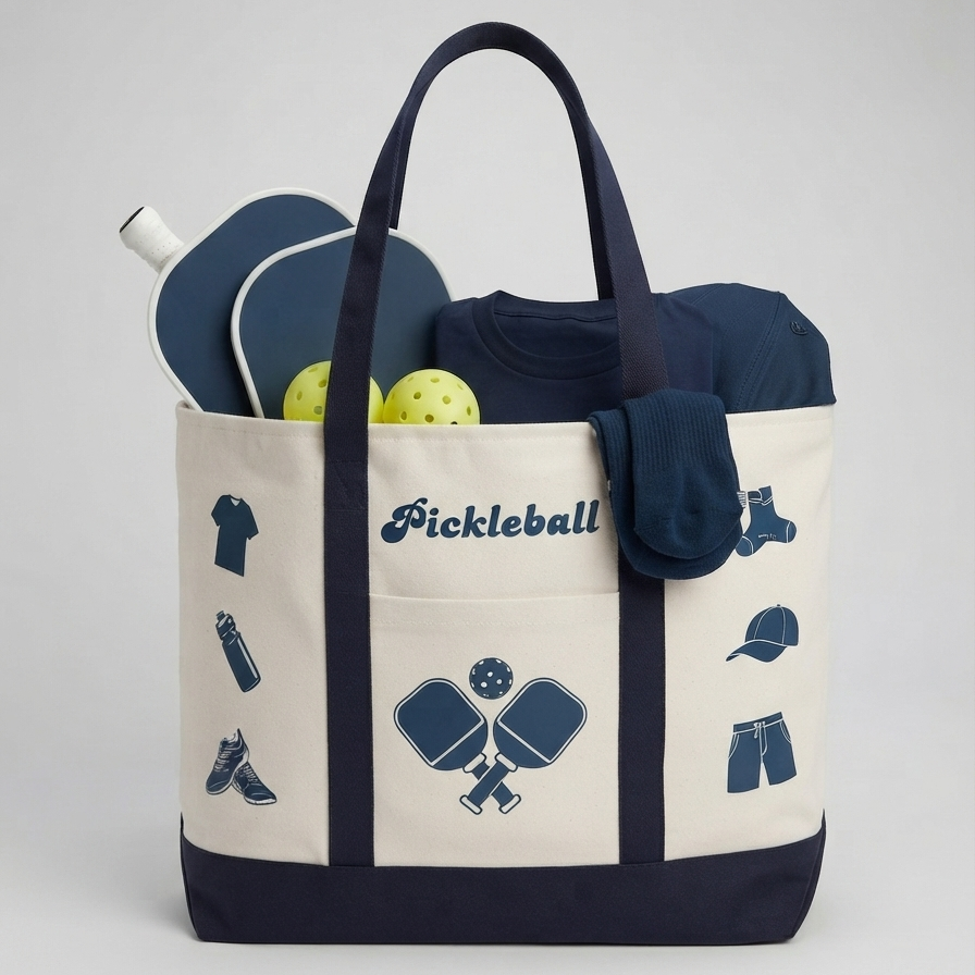 PICKLEBALL XL TOTE BAG 1 (Dark Blue)