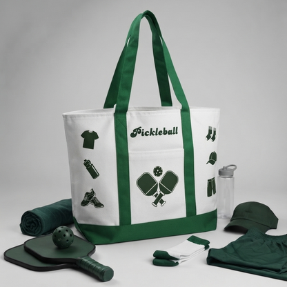 PICKLEBALL XL TOTE BAG 1 (Green)