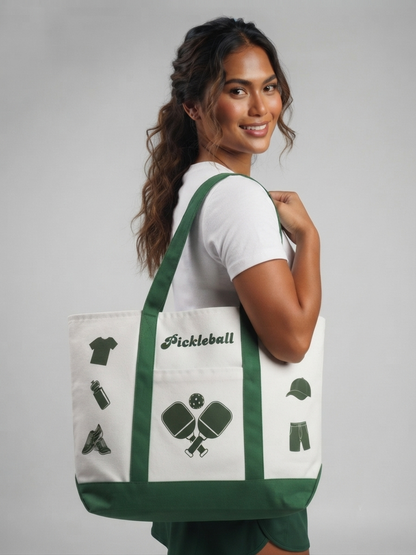 PICKLEBALL XL TOTE BAG 1 (Green)