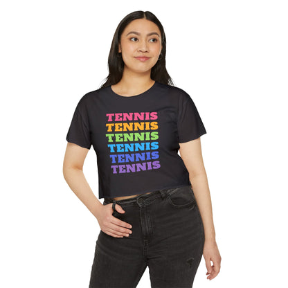 DOWN THE LINE - Tennis Crop Top