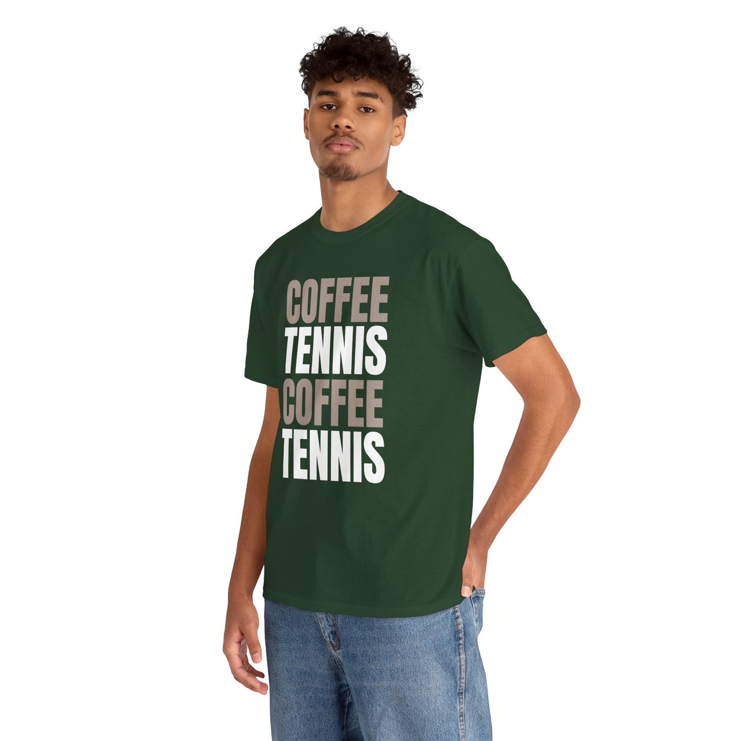 COFFEE & TENNIS 3 - Tennis Basic Tee