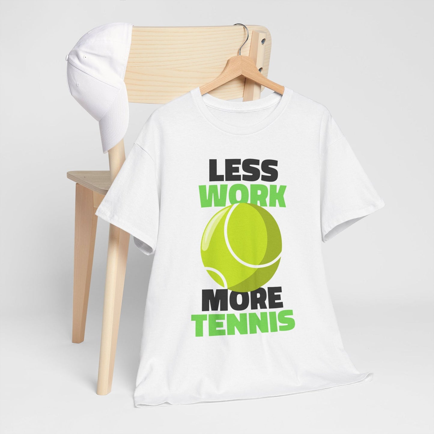 LESS WORK MORE TENNIS - Tennis Basic Tee