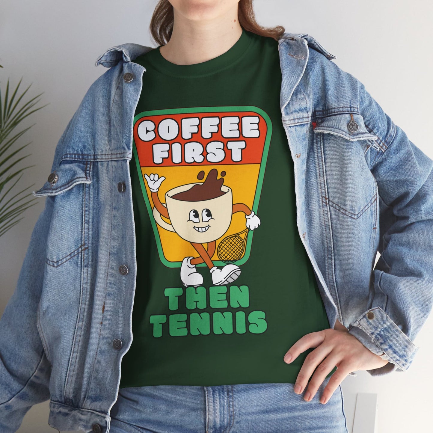 COFFEE FIRST, THEN TENNIS 2 - Tennis Basic Tee