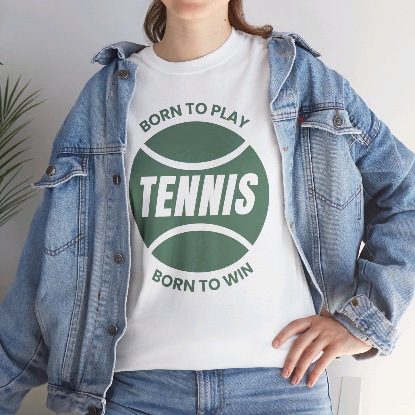 BORN TO WIN - Tennis Basic Tee