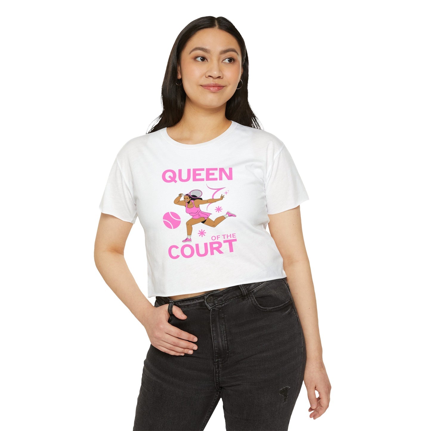 QUEEN OF THE COURT 1 - Tennis Crop Top