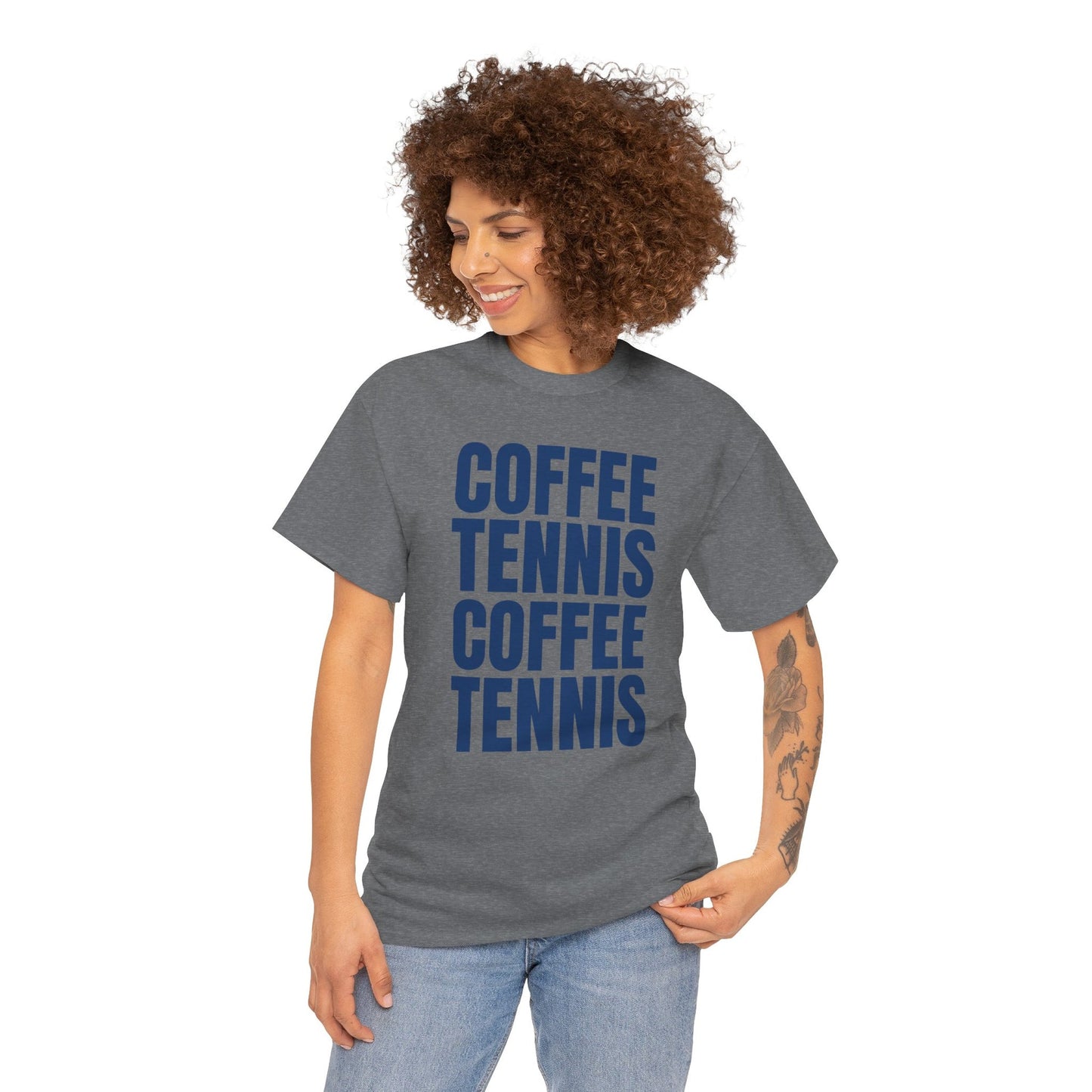 COFFEE & TENNIS 3 - Tennis Basic Tee