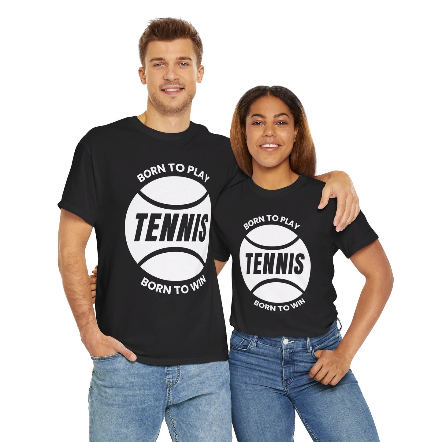 BORN TO WIN - Tennis Basic Tee