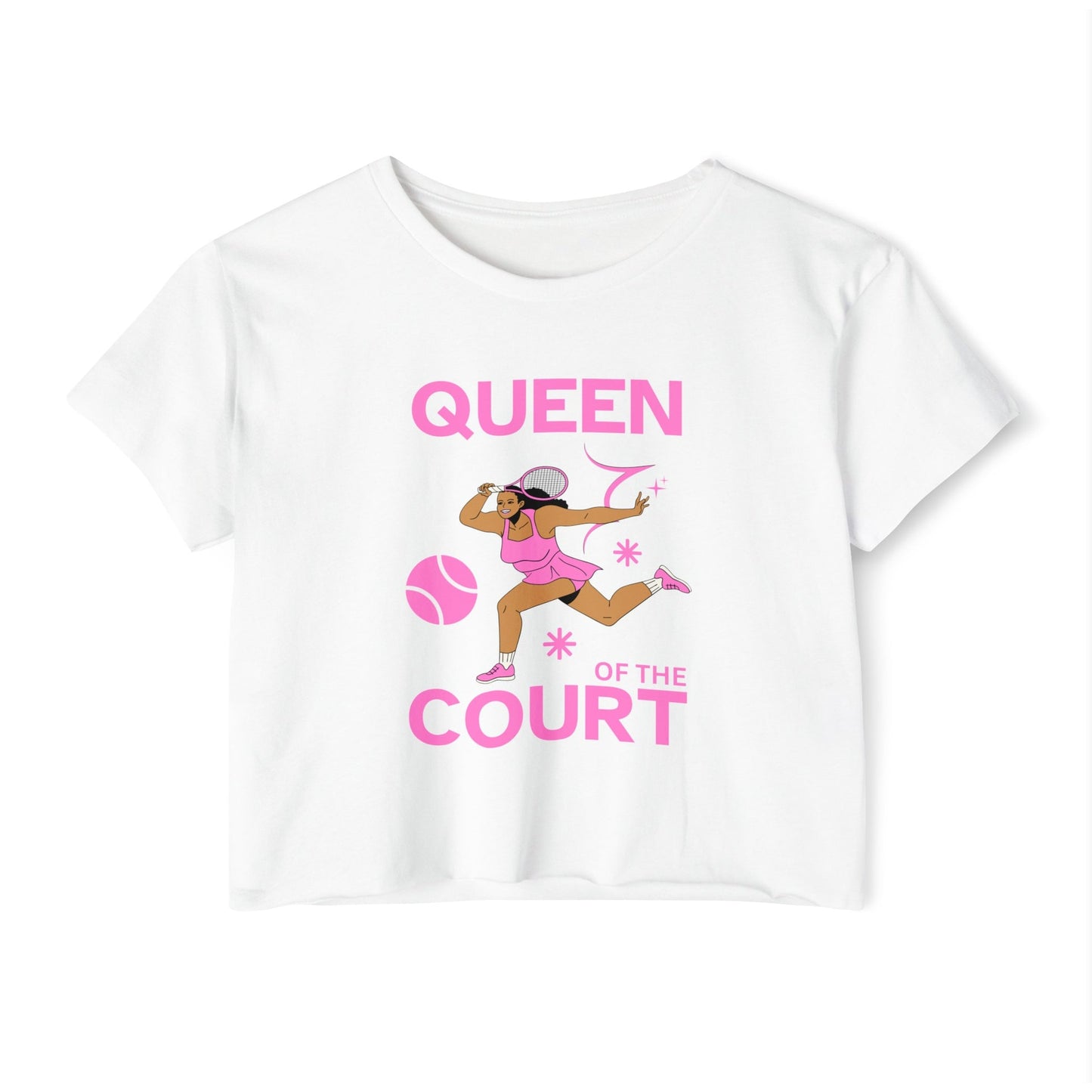 QUEEN OF THE COURT 1 - Tennis Crop Top