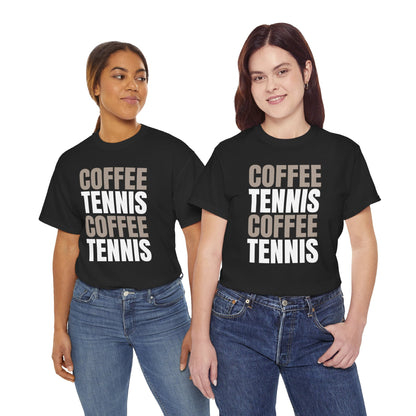 COFFEE & TENNIS 3 - Tennis Basic Tee