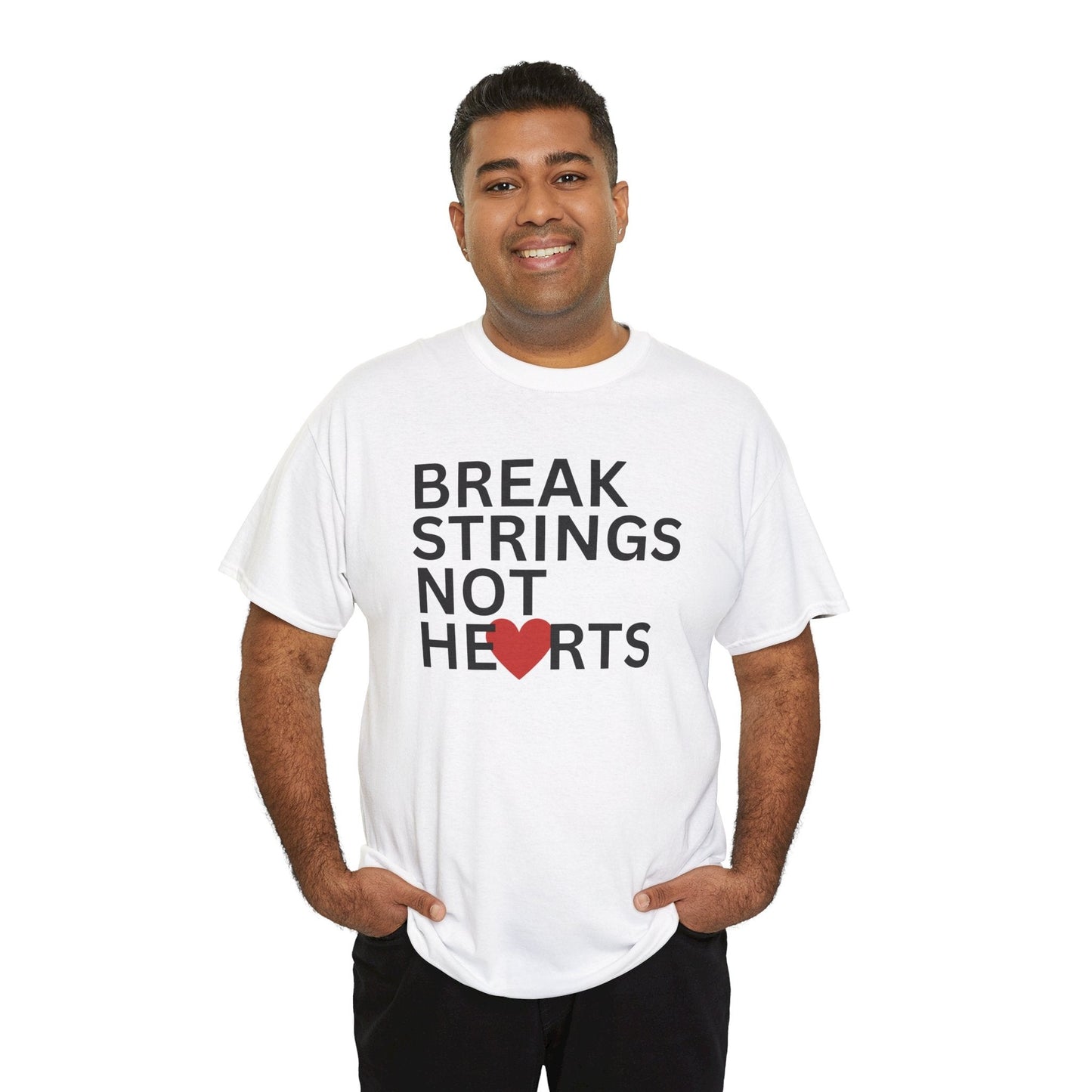 BREAK STRINGS NOT HEARTS - Tennis Basic Tee