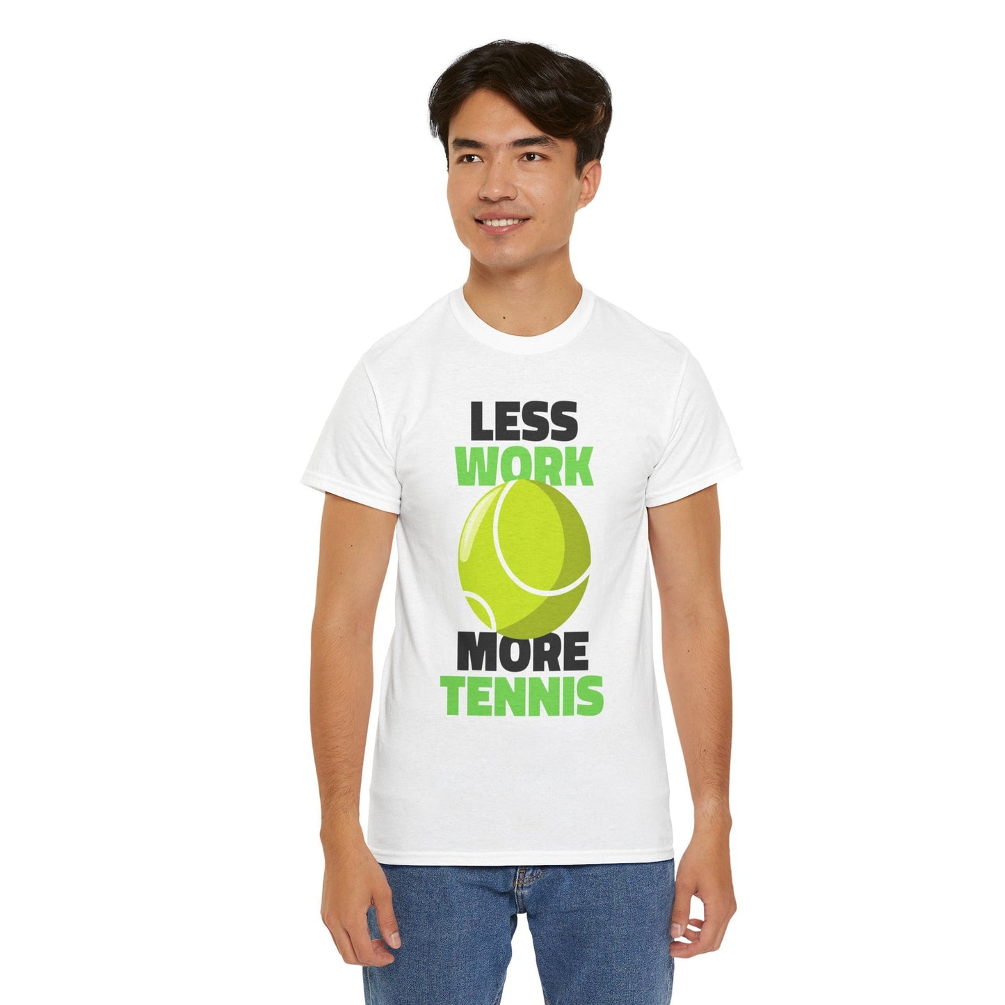 LESS WORK MORE TENNIS - Tennis Basic Tee