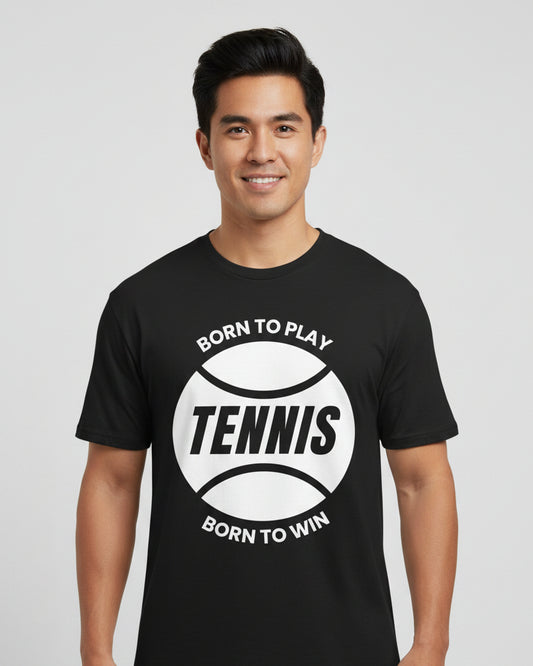 BORN TO WIN - Tennis Basic Tee