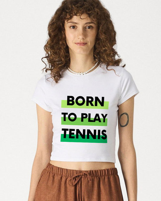 BORN TO PLAY TENNIS - Crop Top - GRANDSLAM PH