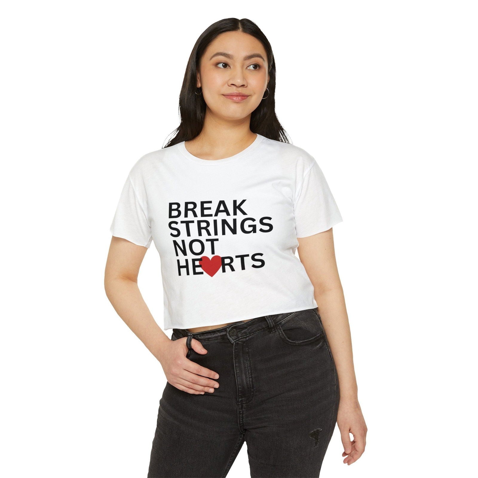 BREAK STRINGS NOT HEARTS - Crop Top - GRANDSLAM PH