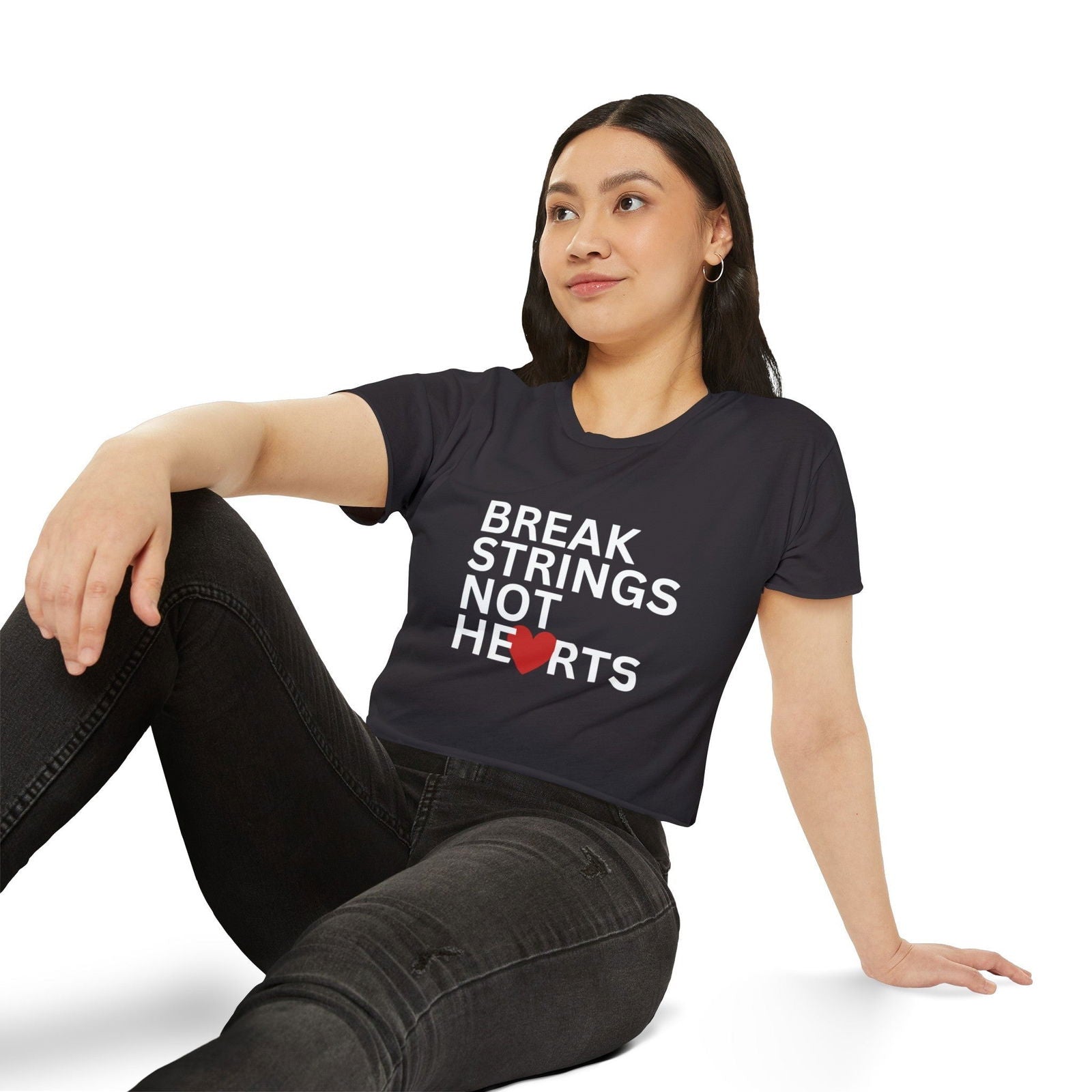 BREAK STRINGS NOT HEARTS - Crop Top - GRANDSLAM PH