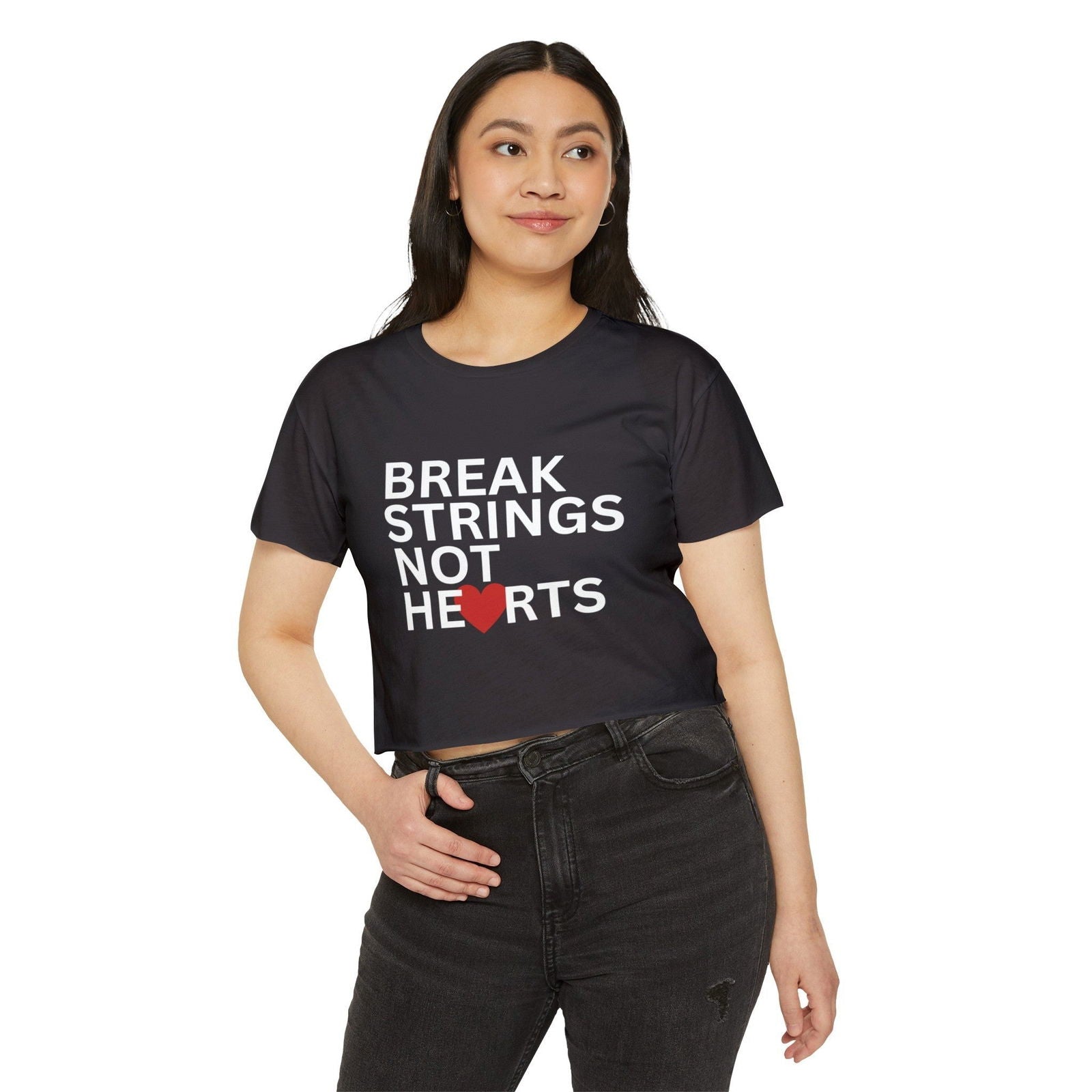 BREAK STRINGS NOT HEARTS - Crop Top - GRANDSLAM PH
