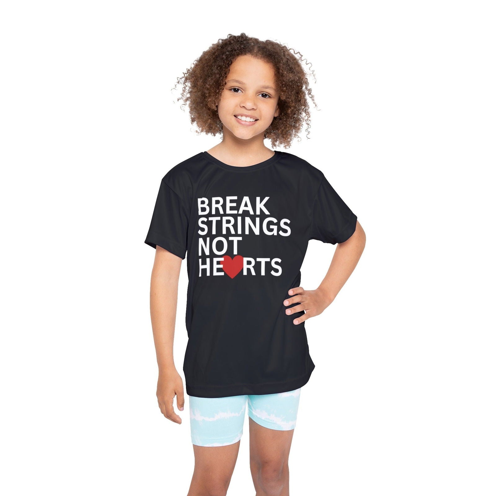 BREAK STRINGS NOT HEARTS - Kids Tee - GRANDSLAM PH