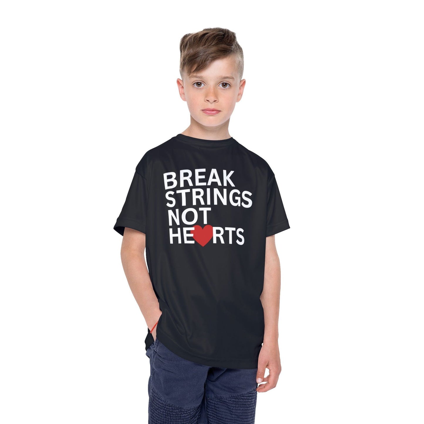 BREAK STRINGS NOT HEARTS - Kids Tee - GRANDSLAM PH