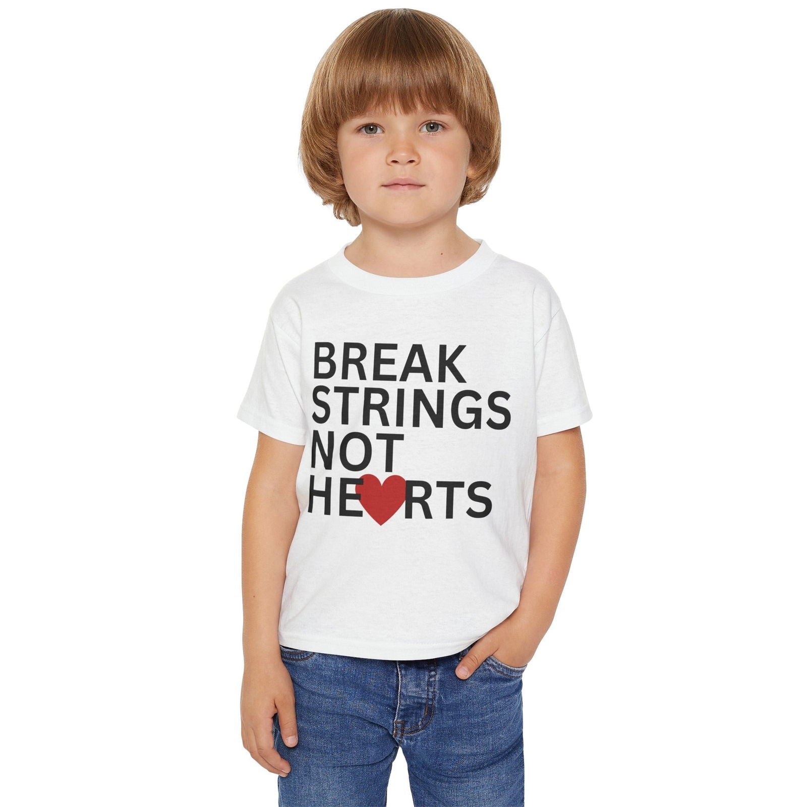BREAK STRINGS NOT HEARTS - Kids Tee - GRANDSLAM PH