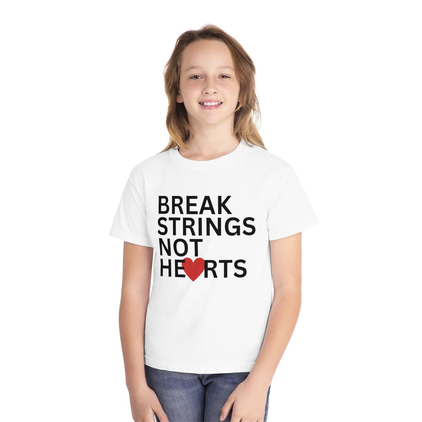 BREAK STRINGS NOT HEARTS - Kids Tee - GRANDSLAM PH
