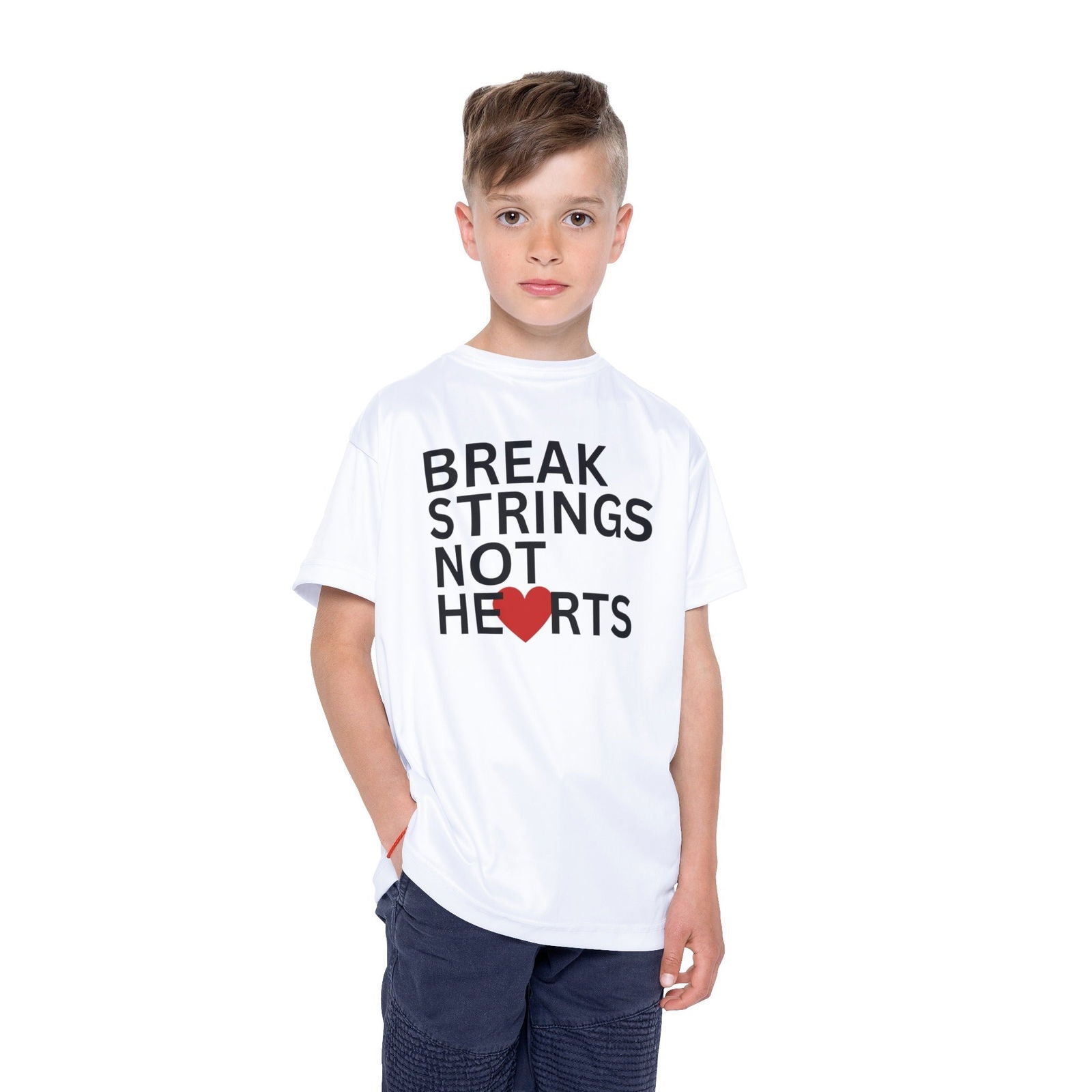 BREAK STRINGS NOT HEARTS - Kids Tee - GRANDSLAM PH