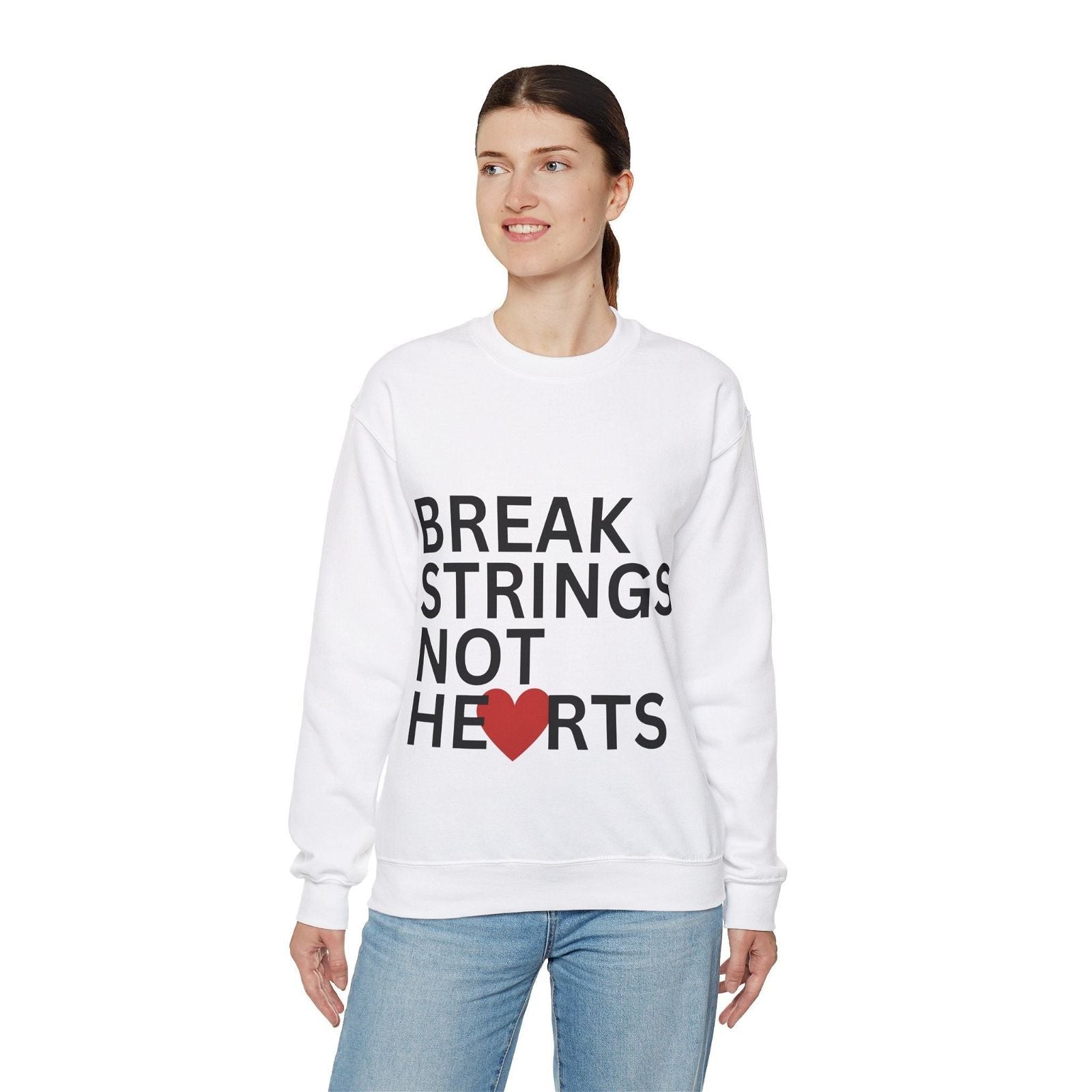 BREAK STRINGS NOT HEARTS SWEATSHIRT - GRANDSLAM