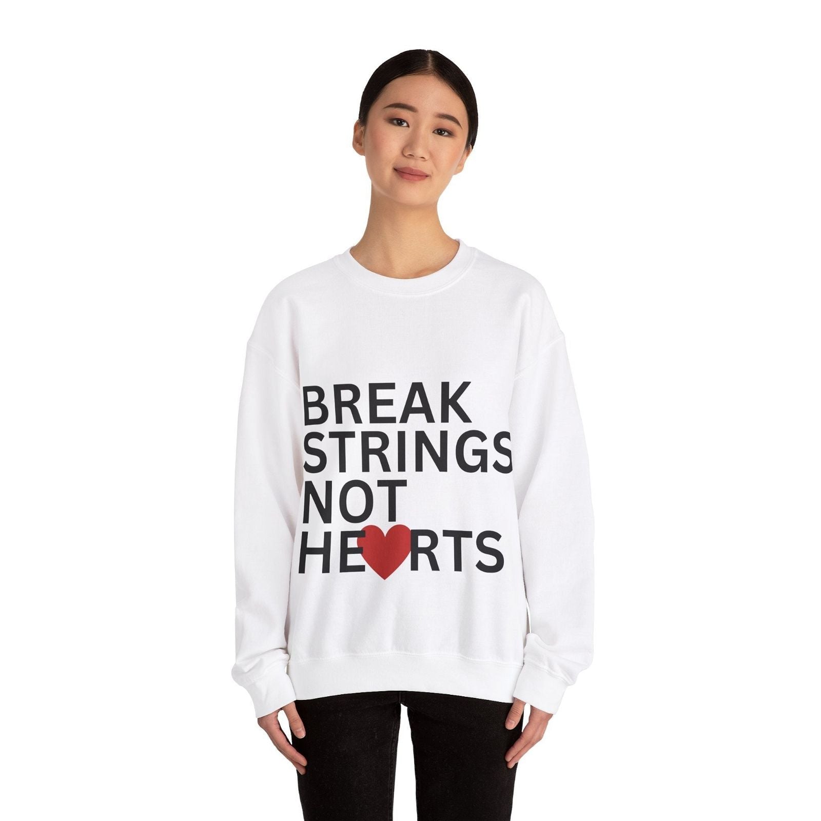 BREAK STRINGS NOT HEARTS SWEATSHIRT - GRANDSLAM