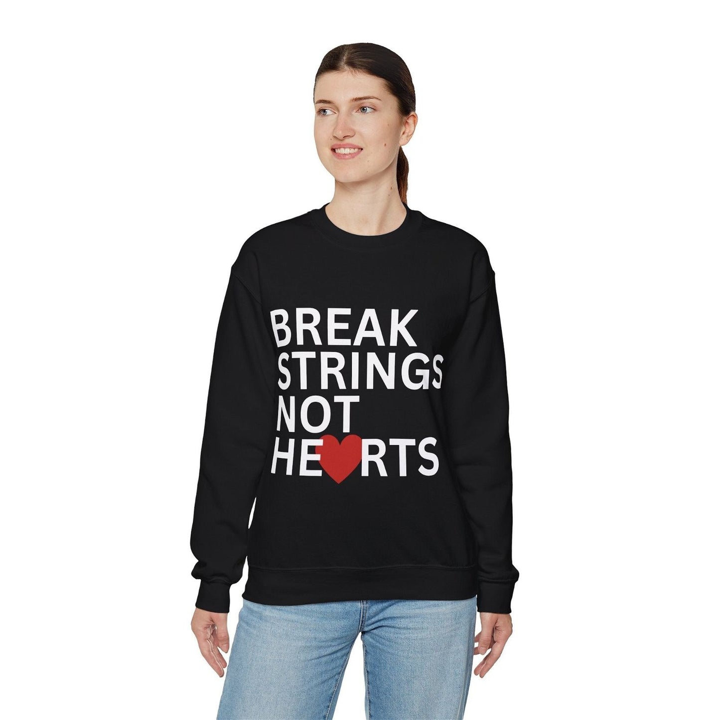 BREAK STRINGS NOT HEARTS SWEATSHIRT - GRANDSLAM