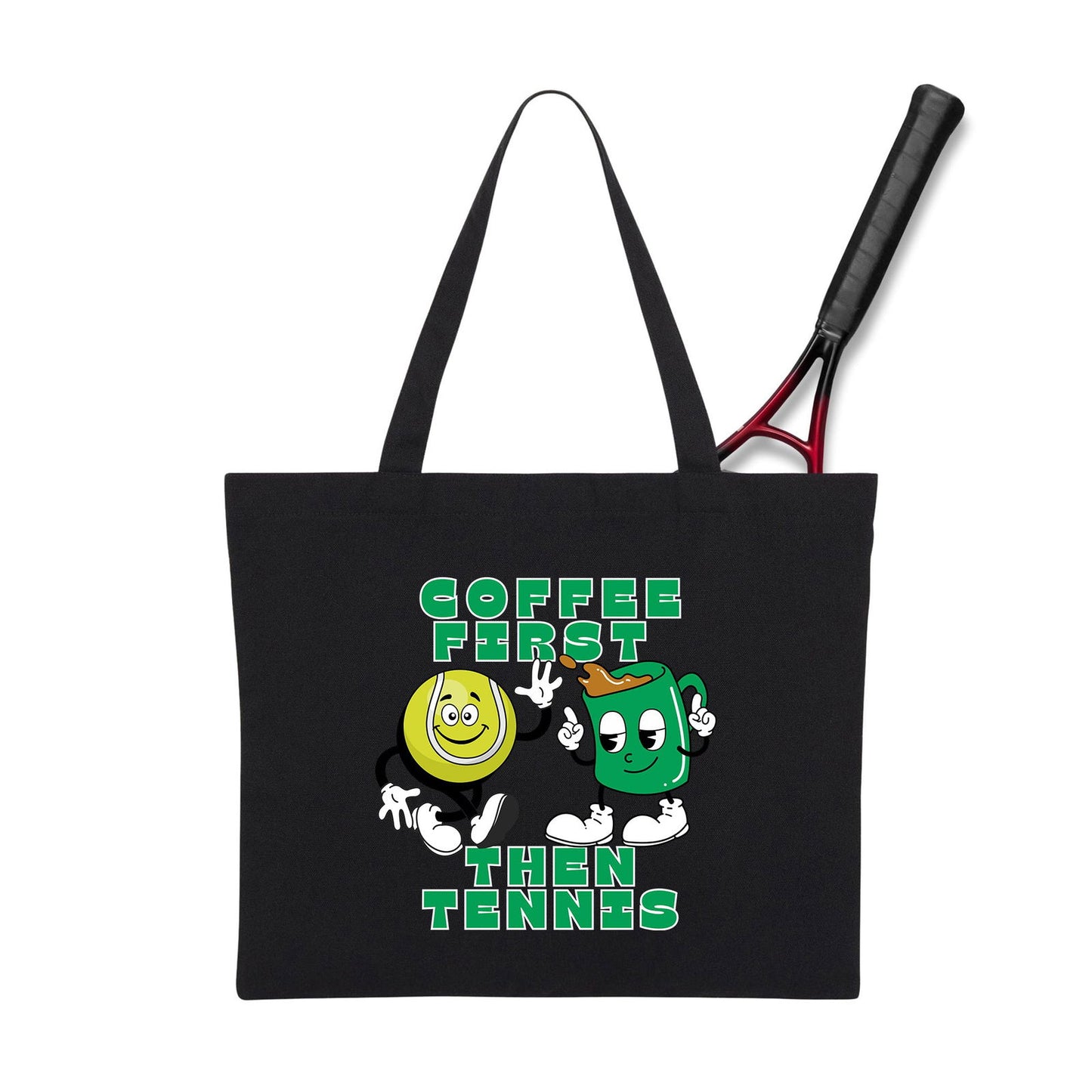 COFFEE FIRST THEN TENNIS - Tennis Tote Bag - GRANDSLAM PH