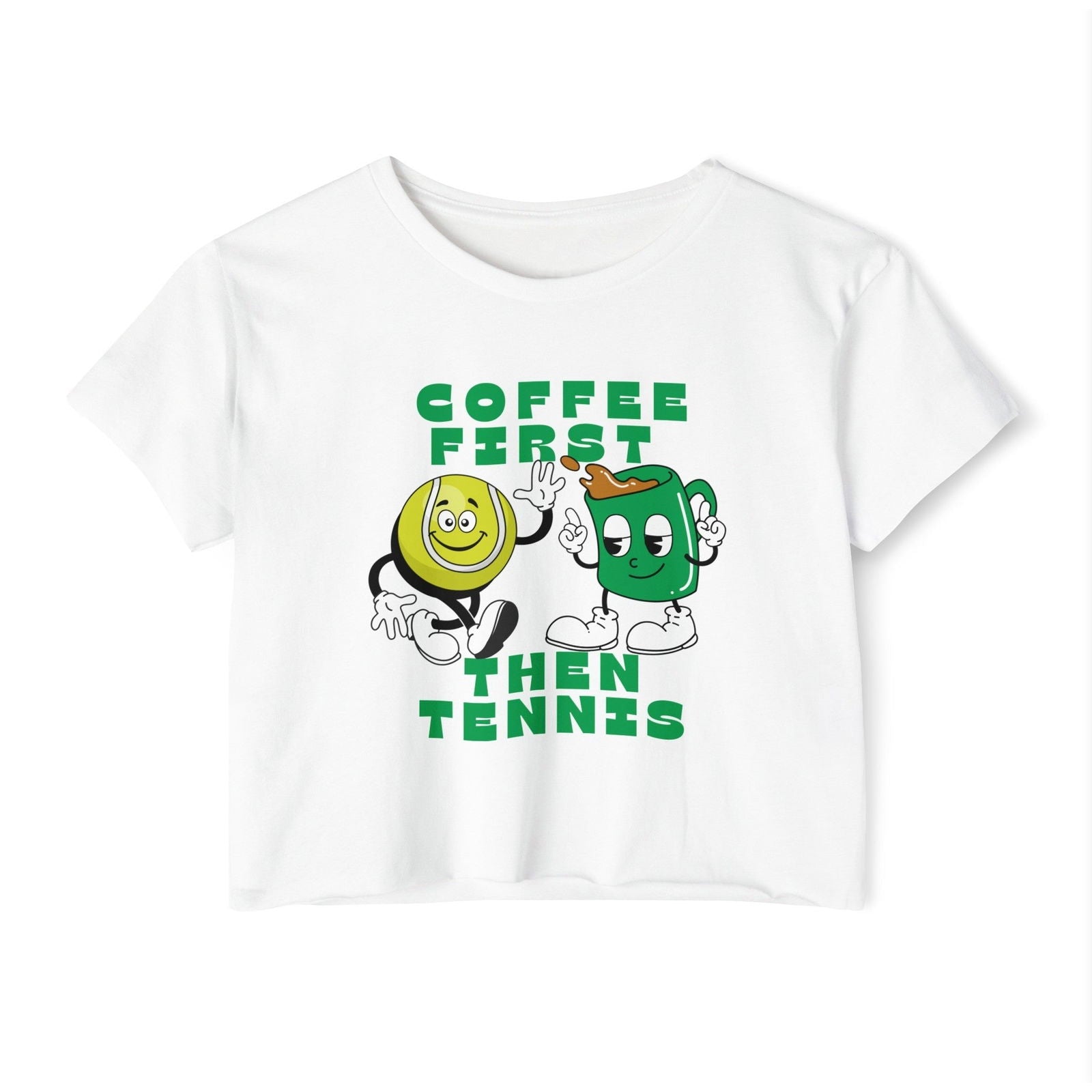 COFFEE FIRST, THEN TENNIS 1 - Crop Top - GRANDSLAM PH