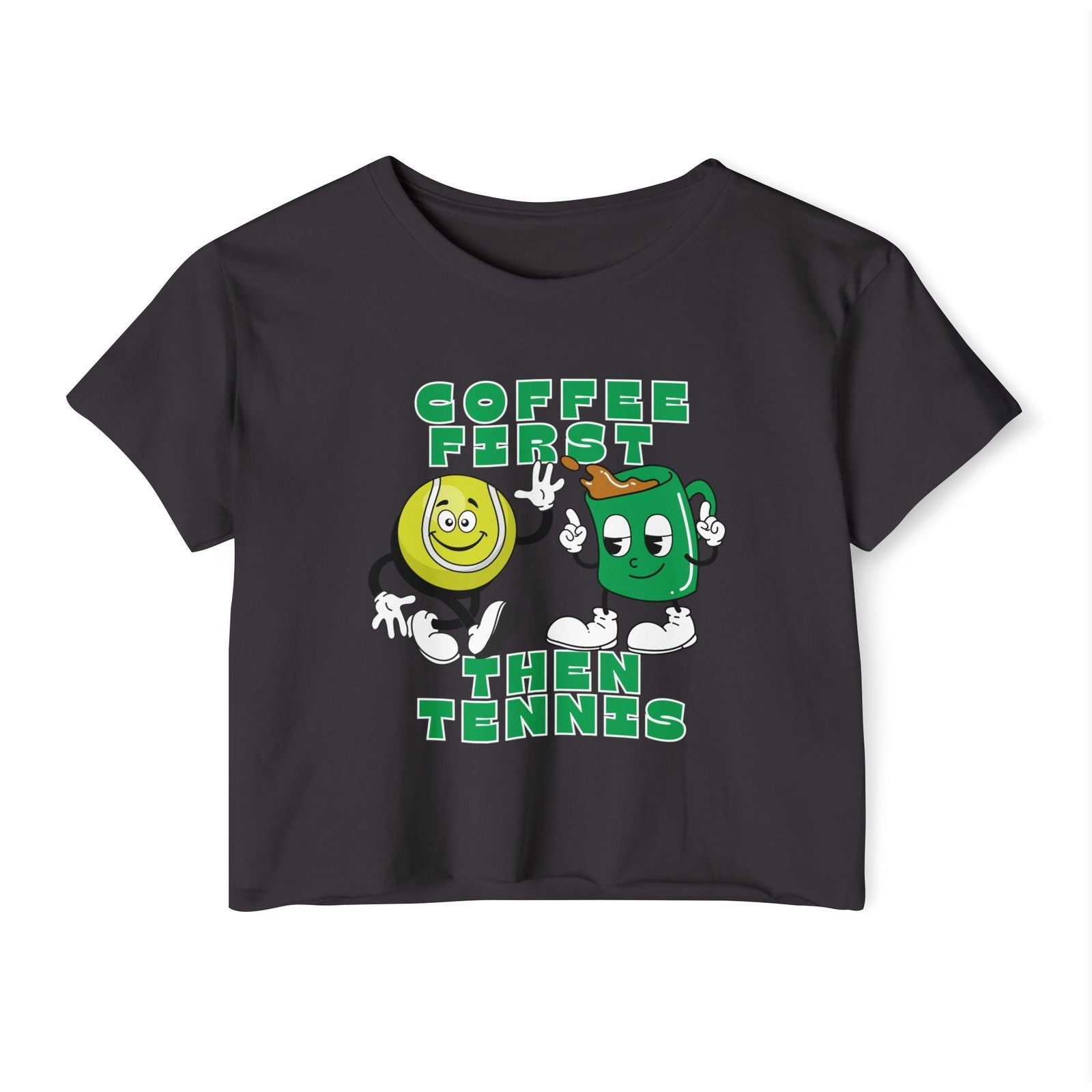 COFFEE FIRST, THEN TENNIS 1 - Crop Top - GRANDSLAM PH