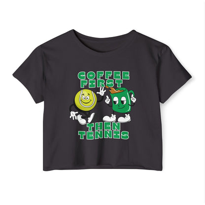 COFFEE FIRST, THEN TENNIS 1 - Crop Top - GRANDSLAM PH