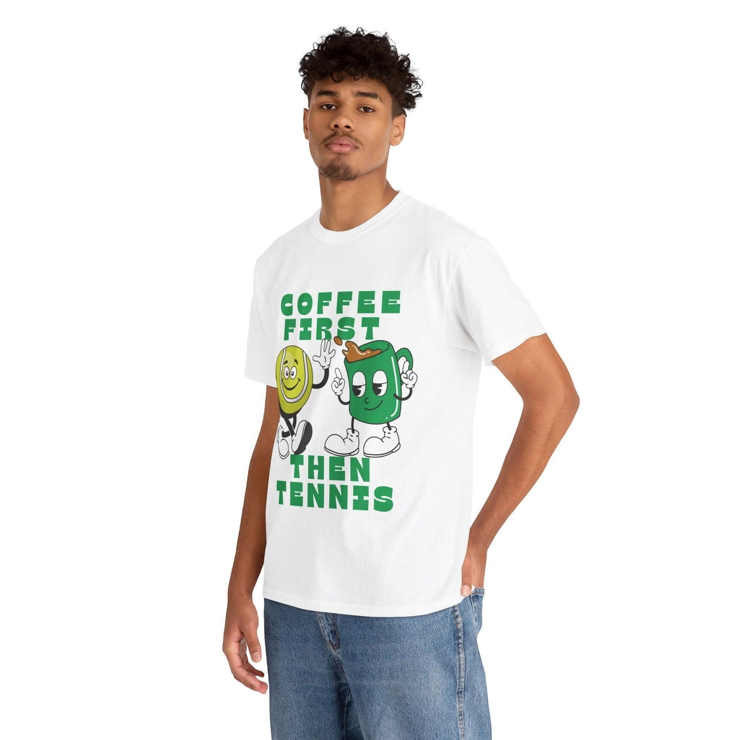 COFFEE FIRST, THEN TENNIS 1 - Tennis Basic Tee - GRANDSLAM PH