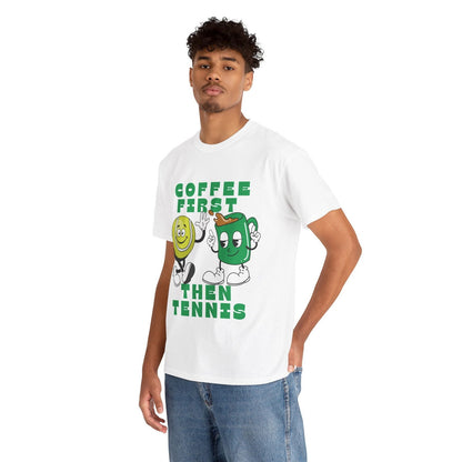 COFFEE FIRST, THEN TENNIS 1 - Tennis Basic Tee - GRANDSLAM PH