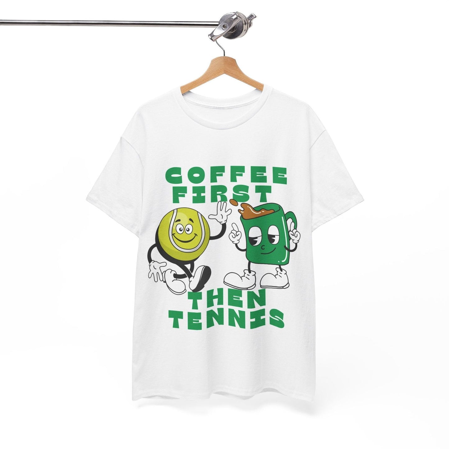 COFFEE FIRST, THEN TENNIS 1 - Tennis Basic Tee - GRANDSLAM PH